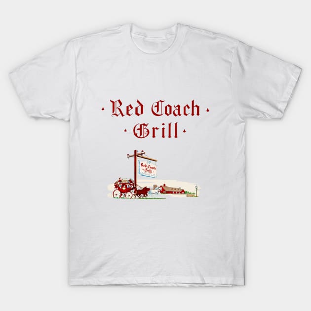 Red Coach Grill T-Shirt by fiercewoman101
